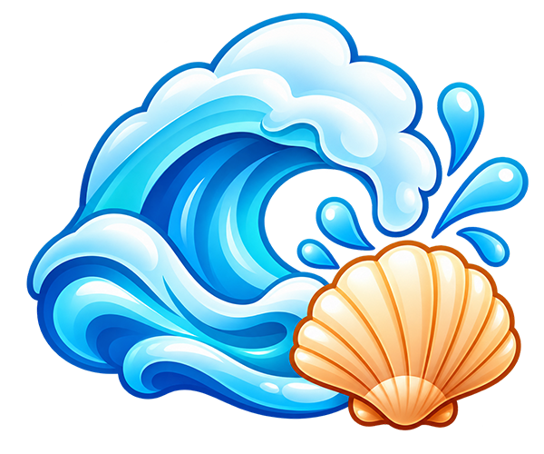 Coastal waves representing salt air and seaside environments